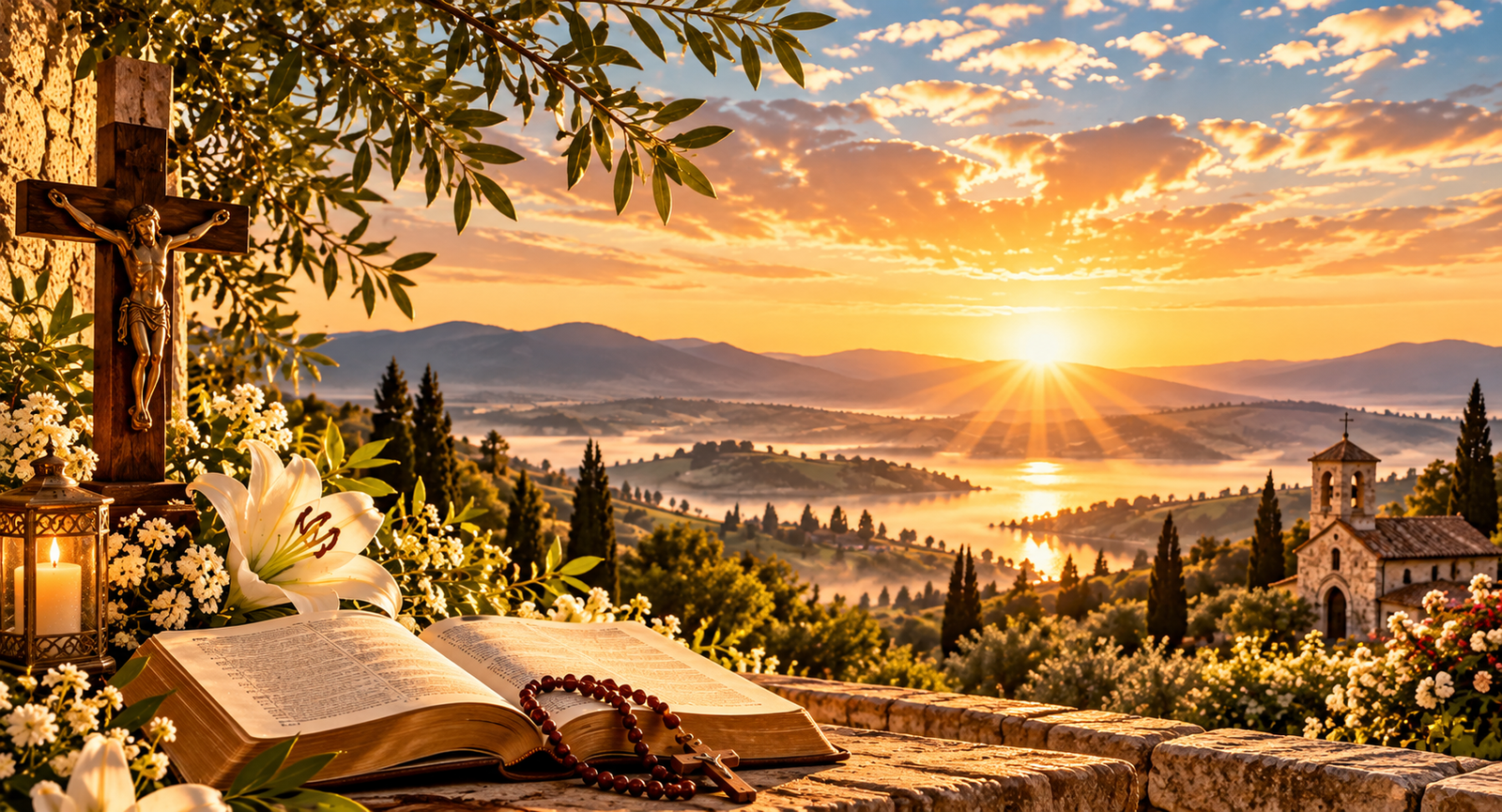 Devotional Sunrise Over the Valley